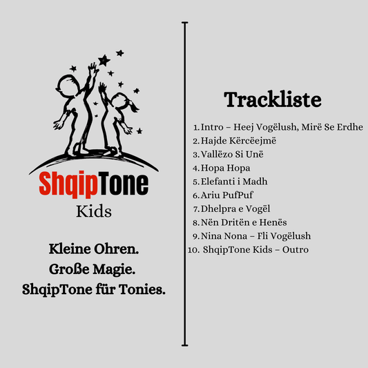 Ditë me Gëzim, Natë me Qetësi – 10 albanische Kinderlieder (MP3-Bundle)