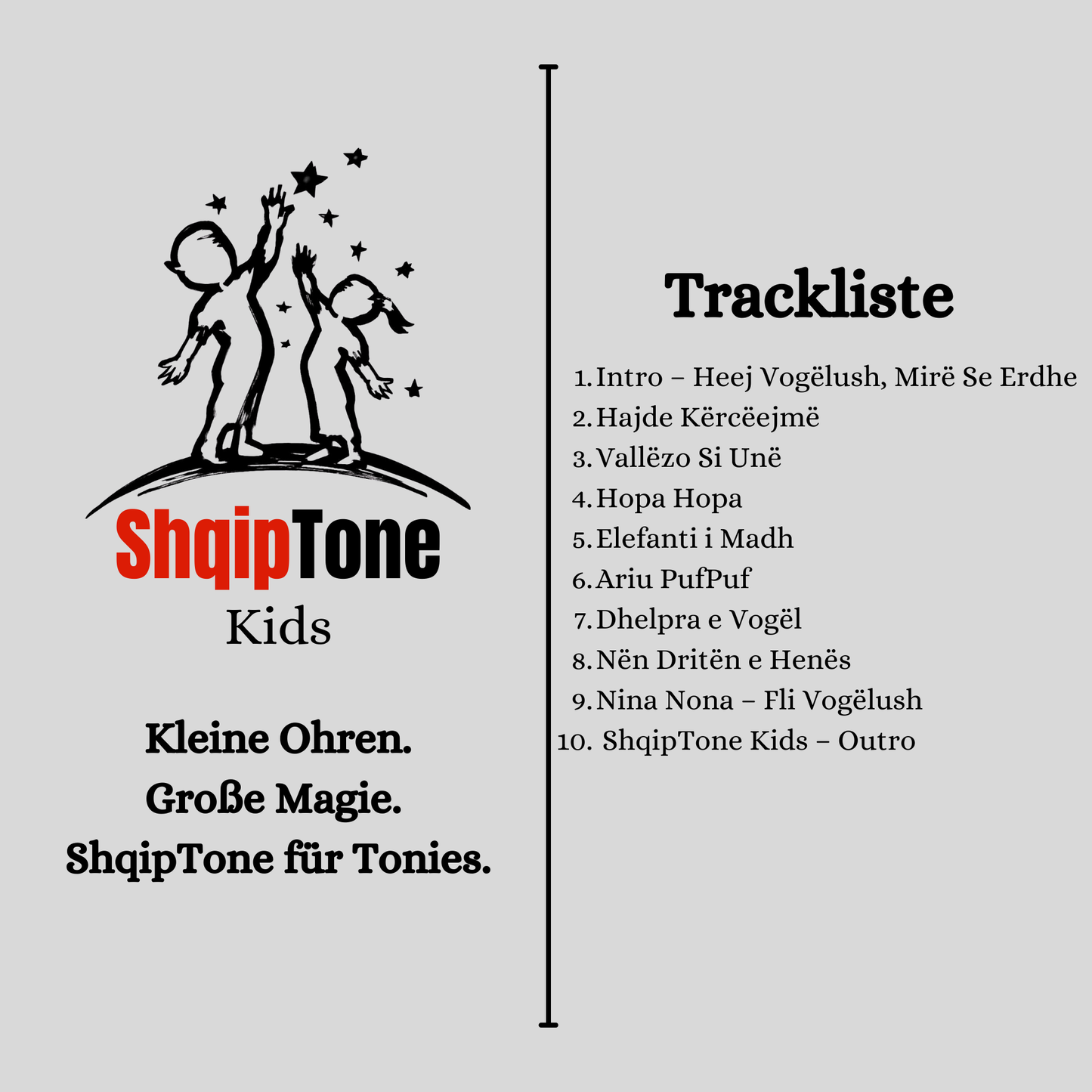 Ditë me Gëzim, Natë me Qetësi – 10 albanische Kinderlieder (MP3-Bundle)